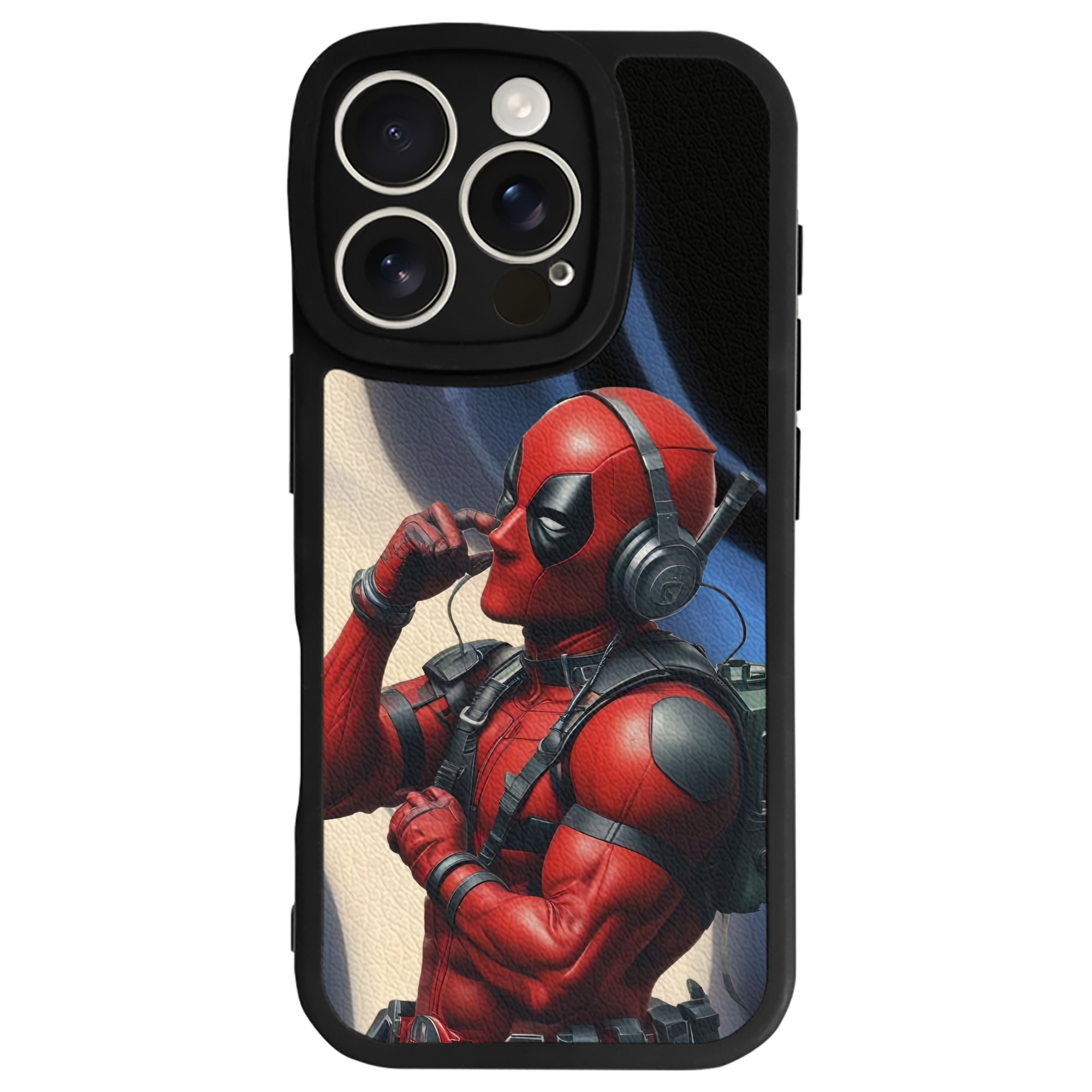 （画像用） Deadpool デッドプール 【iPhone 16シリーズ対応】シリコンスマホケース（レザー調） 材質：シリコン